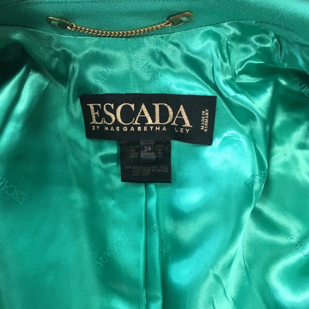 ESCADA Turquoise Suit 2 pc Size 6 EUC!!! - Picture 8 of 8